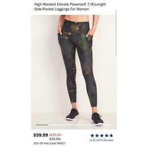 Side-Pocket Leggings Army Print Camo